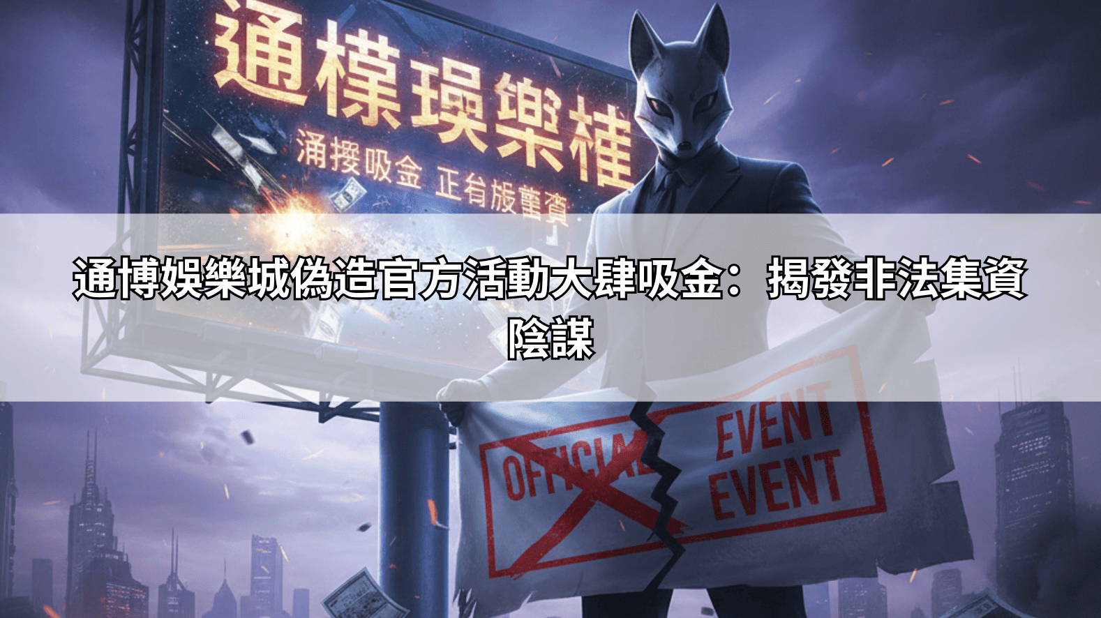 通博娛樂城偽造官方活動大肆吸金：揭發其「入金翻倍」背後的非法集資陰謀